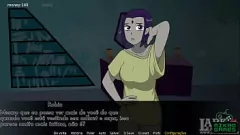 play Cartoon Teen Titans Parody: Raven's Small T-Shirt and Sexy Antics