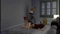Jouer Busty Femdom domine Lucien dans Les Sims 4 avec Strapon Action