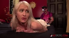 Play Katie Monroe gets inked and double-penetrated in a wild threesome with deep throating and doggy style action